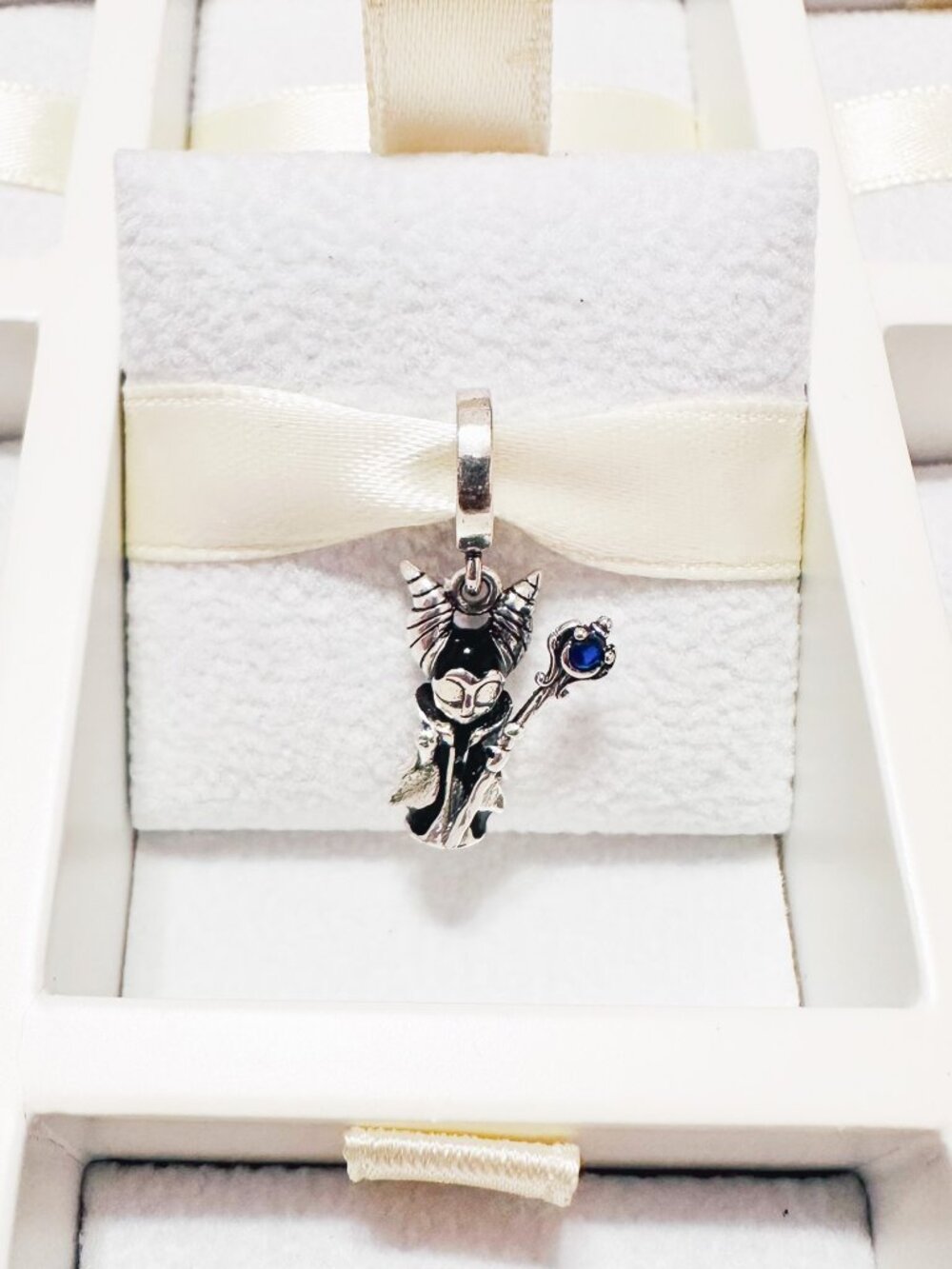 925 Sterling Silver Maleficent Dangle Charm Fits Pandora Bracelets And Bangles